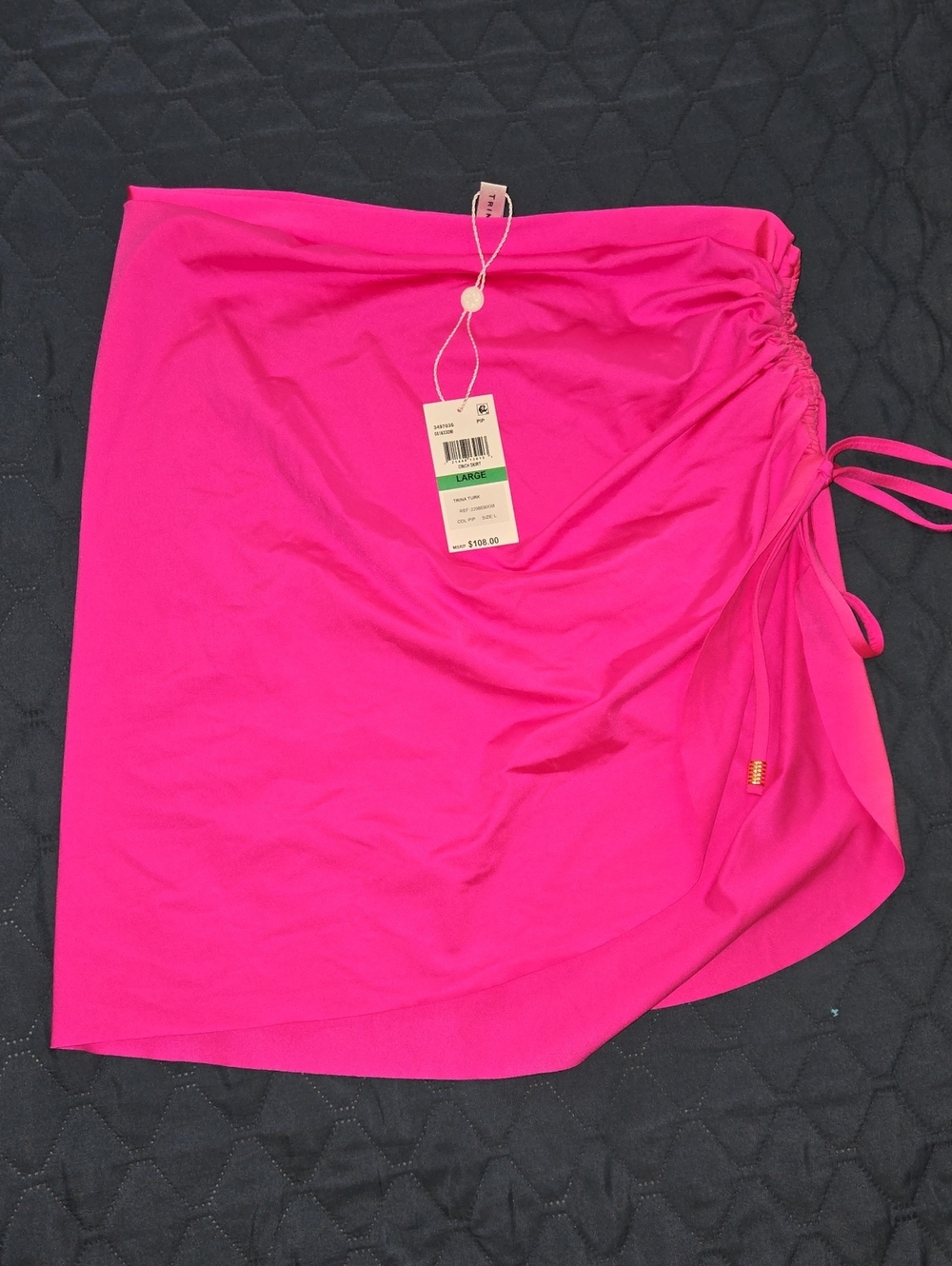 Trina Turk Bright Pink Swim Sarong with Side Tie